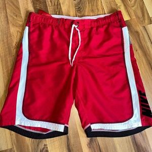 Nike Red Swim Trunks Drawstring Swimming Suit Men's Medium🔥